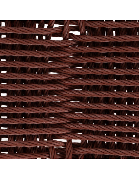 Fauteuil de table extérieur moderne en Rotin polyéthylène Tressé Métal Terracotta Dario (Lot de 2) - 11