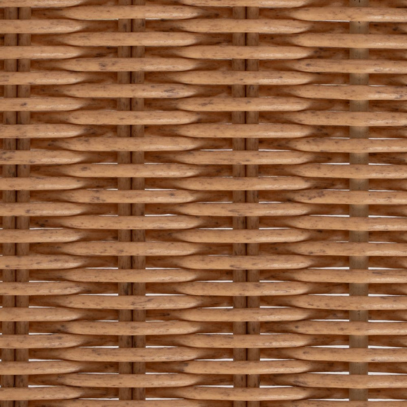 Fauteuil de table extérieur vintage chic en Rotin polyéthylène Naturel Tressé Métal Noir Rayo (Lot de 2) - 13