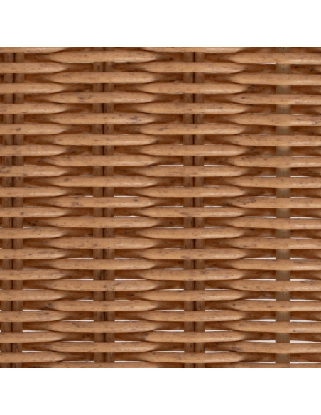 Fauteuil de table extérieur vintage chic en Rotin polyéthylène Naturel Tressé Métal Noir Rayo (Lot de 2) - 13