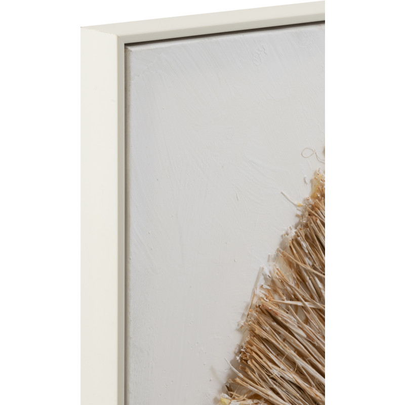 Cadre déco XL Carré Cercle en Raphia 100x100 Sharyl - 3