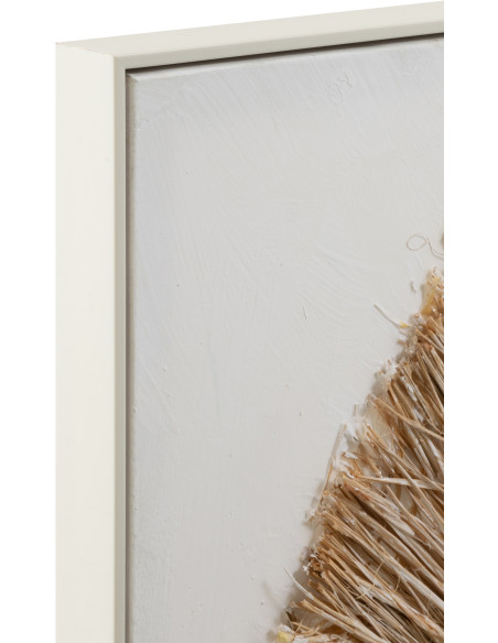 Cadre déco XL Carré Cercle en Raphia 100x100 Sharyl - 3