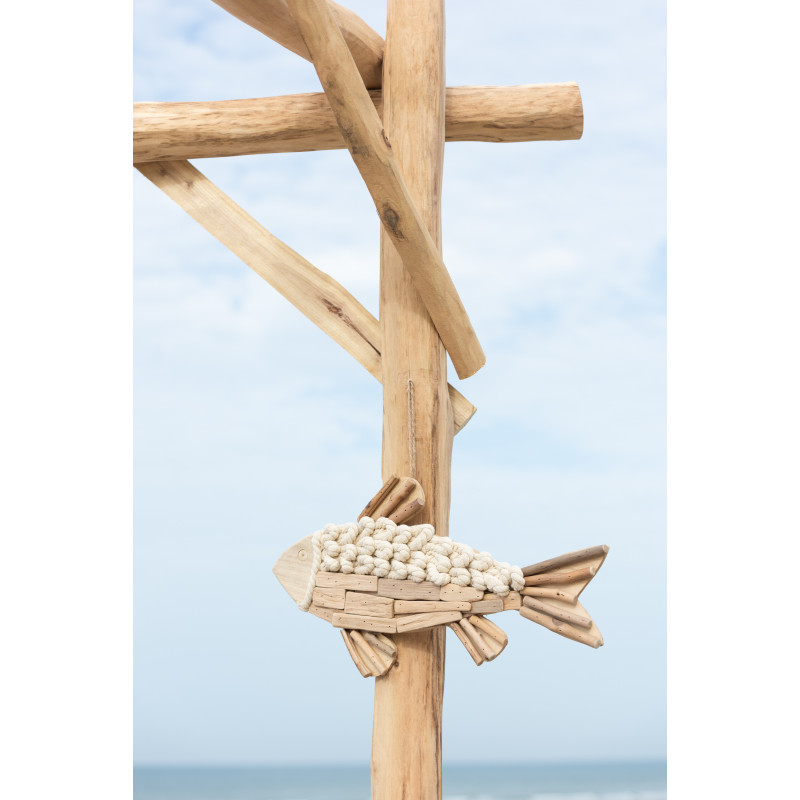 Décoration à suspendre Poisson 50 cm en Bois Naturel Darsey - 3