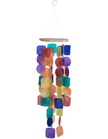 Carillon déco Écailles Hauteur 48 cm en Coquillage Multicolores Chiarra - 1