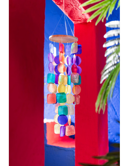 Carillon déco Écailles Hauteur 48 cm en Coquillage Multicolores Chiarra - 2