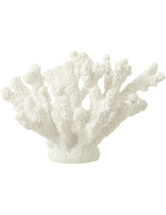 Objet déco à poser Corail Hauteur 18 cm en Résine Blanc Dorthy - 1