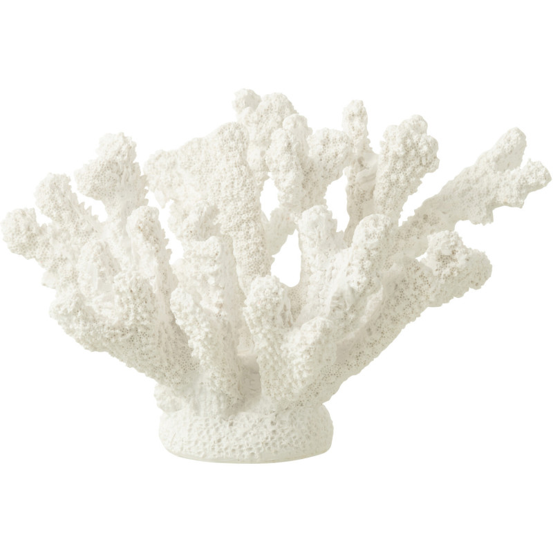 Objet déco à poser Corail Hauteur 18 cm en Résine Blanc Dorthy - 1