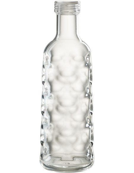 Carafe Bouteille avec bouchon 1,15 L en Plastique réutilisable Transparent Effet martelé Scarlet - 1