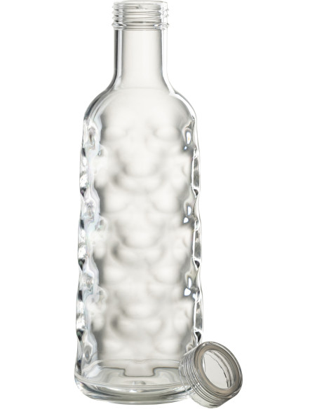 Carafe Bouteille avec bouchon 1,15 L en Plastique réutilisable Transparent Effet martelé Scarlet - 2