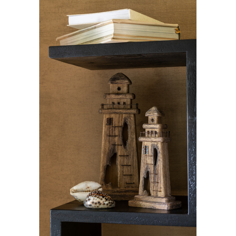 Statuette déco Phare Hauteur 20 cm en Bois de paulownia Marron foncé Orsa - 2