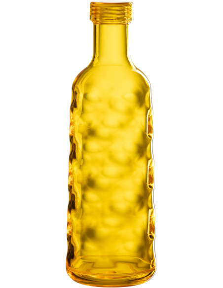 Carafe Bouteille avec bouchon 1,15 L en Plastique réutilisable Jaune Effet martelé Scarlet - 1
