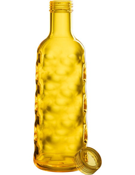 Carafe Bouteille avec bouchon 1,15 L en Plastique réutilisable Jaune Effet martelé Scarlet - 2