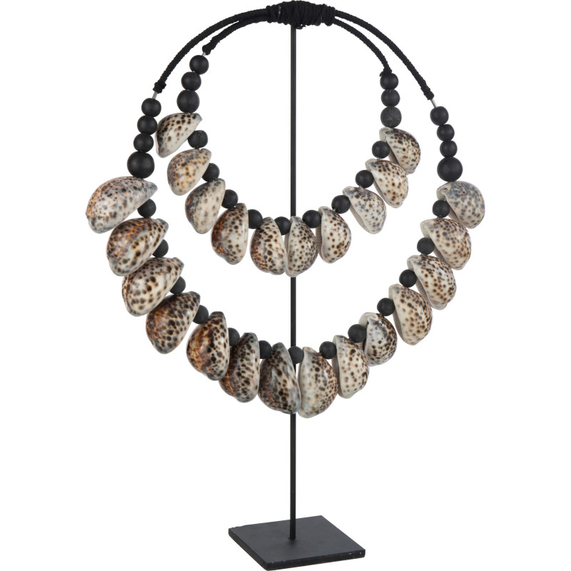 Décoration sur pied Collier ethnique Hauteur 60 cm en Coquillage Noir Nance - 2