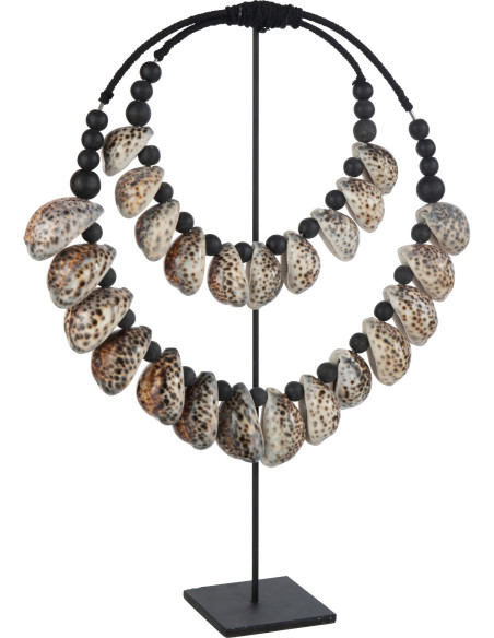 Décoration sur pied Collier ethnique Hauteur 60 cm en Coquillage Noir Nance - 2