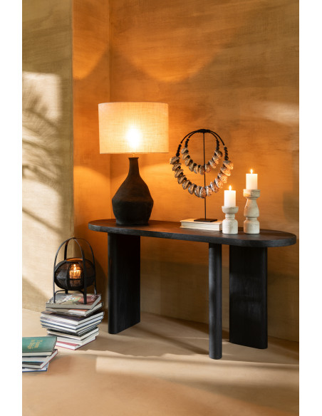 Décoration sur pied Collier ethnique Hauteur 60 cm en Coquillage Noir Nance - 4