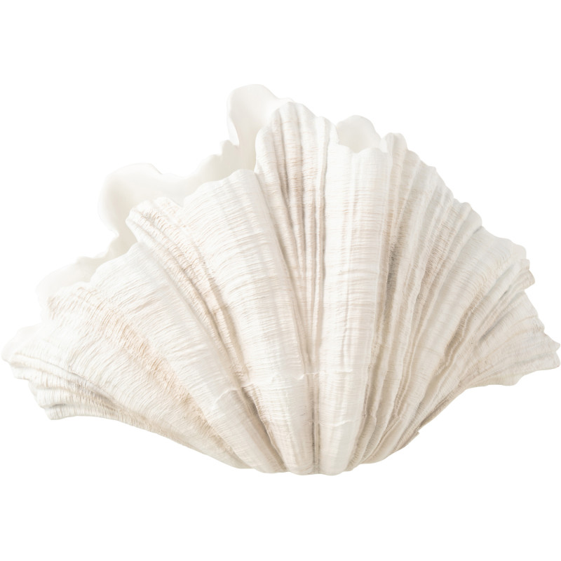 Vase Original Coquillage Hauteur 35 cm en Résine Blanc cassé Bibby - 1