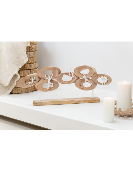 Décoration sur pied Personnages grimpant 70 cm en Bois de manguier Naturel Rayshell - 2