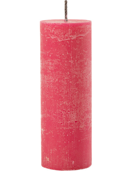Bougie d'extérieur Pilier en Rose 50 heures Hauteur 28 cm J-Line - 1
