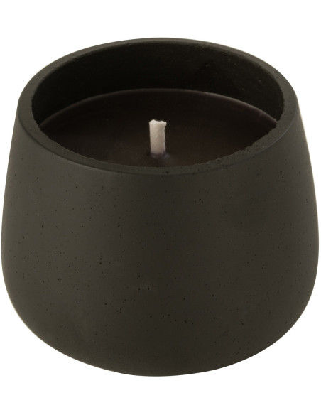 Bougie d'extérieur Ronde en Ciment Noir Diamètre 14 cm Alikee - 1