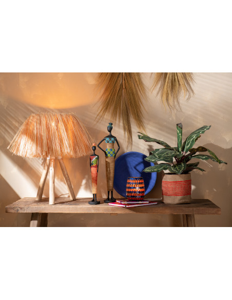 Cache-pot Rond Diamètre 20 cm en Jute Naturel Orange Kyler (Lot de 2) - 4
