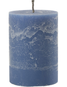 Bougie d'extérieur Pilier en Bleu 95 heures Hauteur 21 cm J-Line - 1