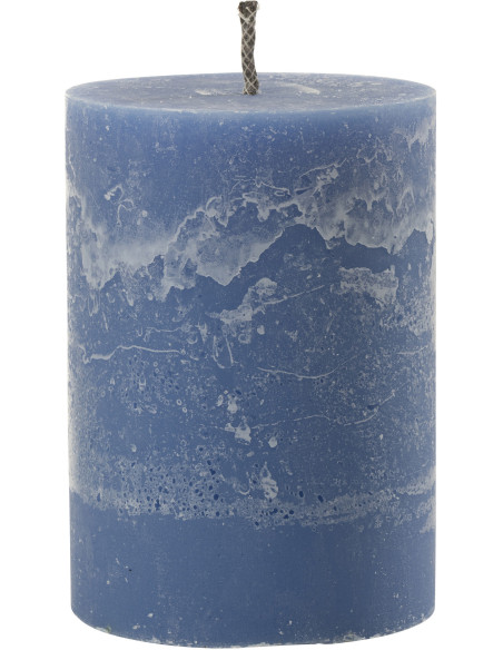 Bougie d'extérieur Pilier en Bleu 95 heures Hauteur 21 cm J-Line - 1