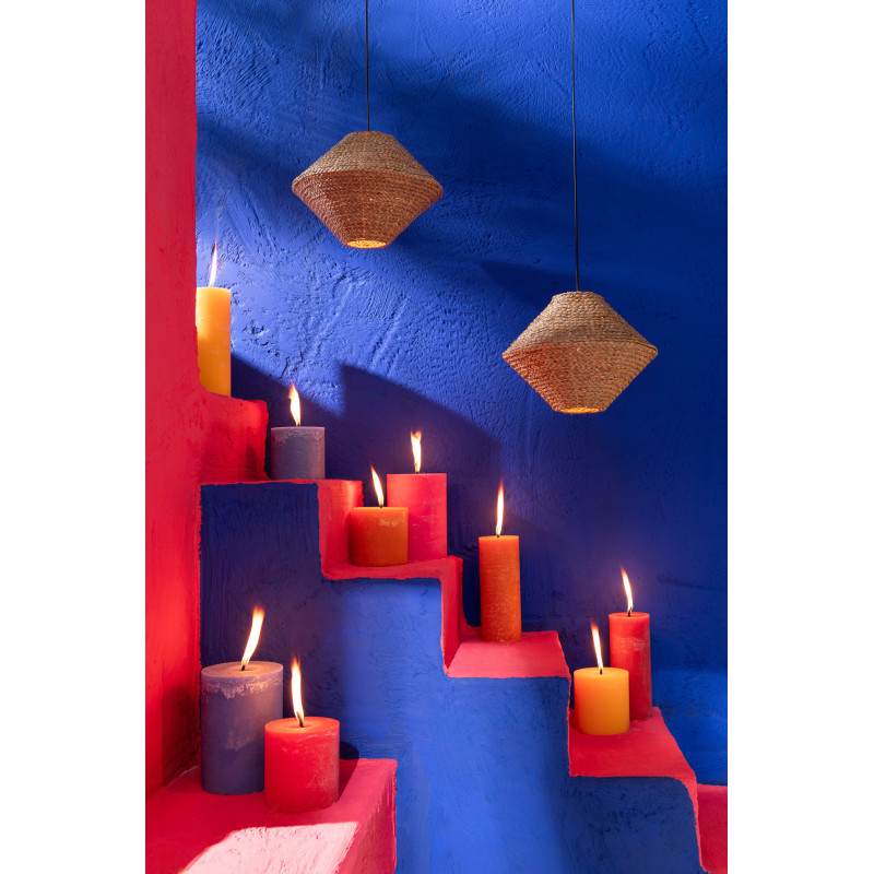 Bougie d'extérieur Pilier en Bleu 95 heures Hauteur 21 cm J-Line - 2