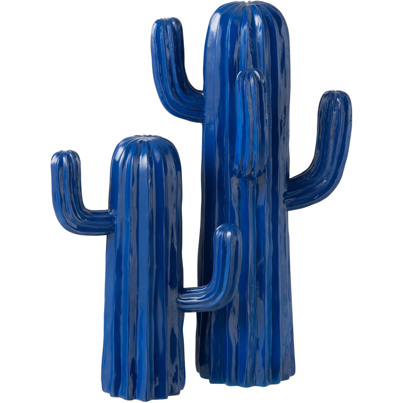 Statuette déco Cactus Hauteur 40 cm en Résine Bleu Kaktos - 2