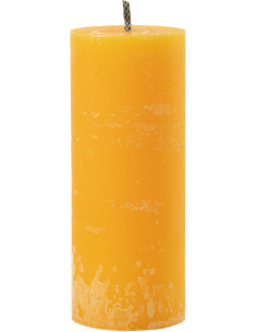 Bougie d'extérieur Pilier en Jaune 45 heures Hauteur 25 cm J-Line - 1