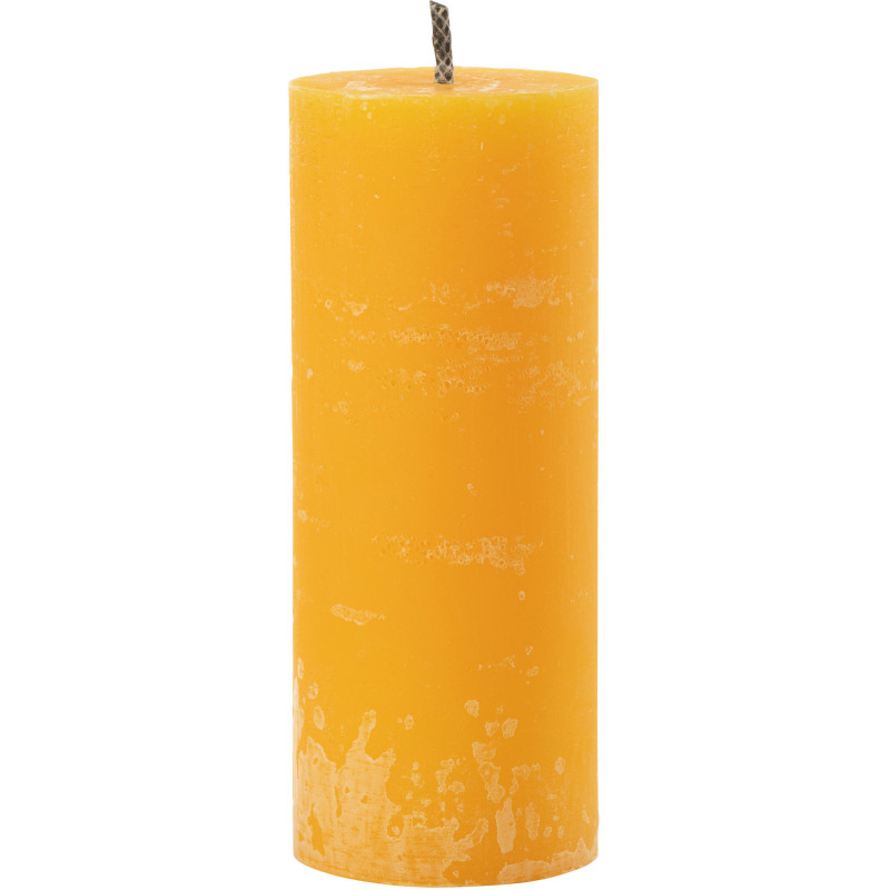 Bougie d'extérieur Pilier en Jaune 45 heures Hauteur 25 cm J-Line - 1