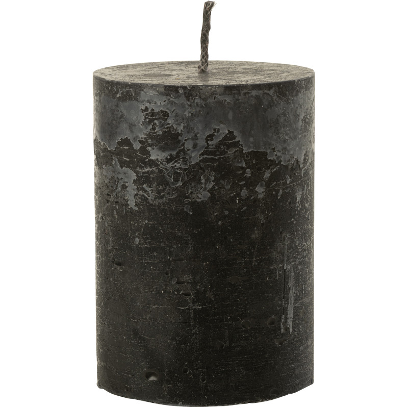 Bougie d'extérieur Pilier en Noir 95 heures Hauteur 21 cm J-Line - 1