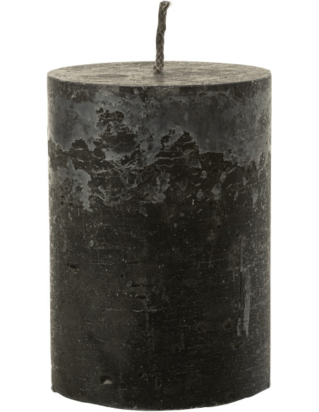 Bougie d'extérieur Pilier en Noir 95 heures Hauteur 21 cm J-Line - 1