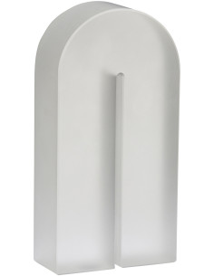 Serre livres moderne Hauteur 20 cm en Verre Blanc Arch - 1