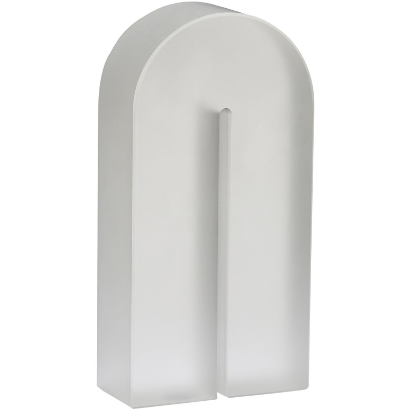 Serre livres moderne Hauteur 20 cm en Verre Blanc Arch - 1