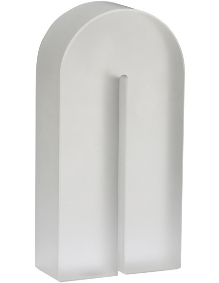 Serre livres moderne Hauteur 20 cm en Verre Blanc Arch - 2