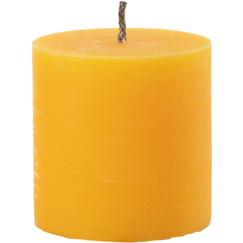 Bougie d'extérieur Pilier en Jaune 70 heures Hauteur 13 cm J-Line - 1