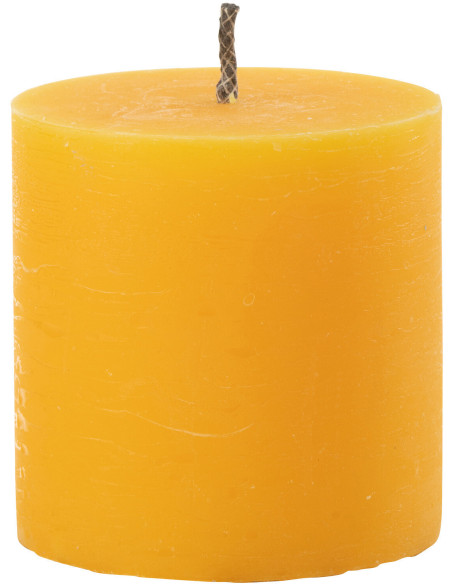 Bougie d'extérieur Pilier en Jaune 70 heures Hauteur 13 cm J-Line - 1