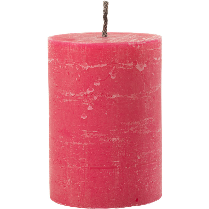 Bougie d'extérieur Pilier en Rose 95 heures Hauteur 21 cm J-Line - 1