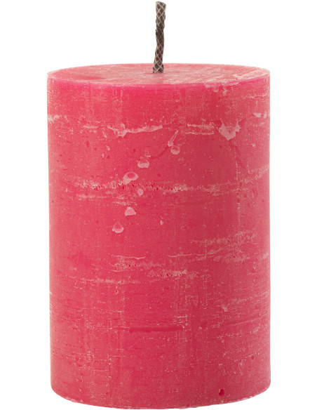 Bougie d'extérieur Pilier en Rose 95 heures Hauteur 21 cm J-Line - 1