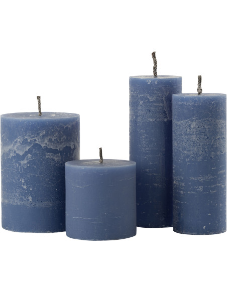 Bougie d'extérieur Pilier en Bleu 50 heures Hauteur 28 cm J-Line - 2