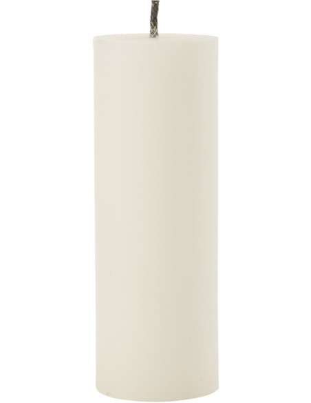 Bougie d'extérieur Pilier en Blanc 50 heures Hauteur 28 cm J-Line - 1