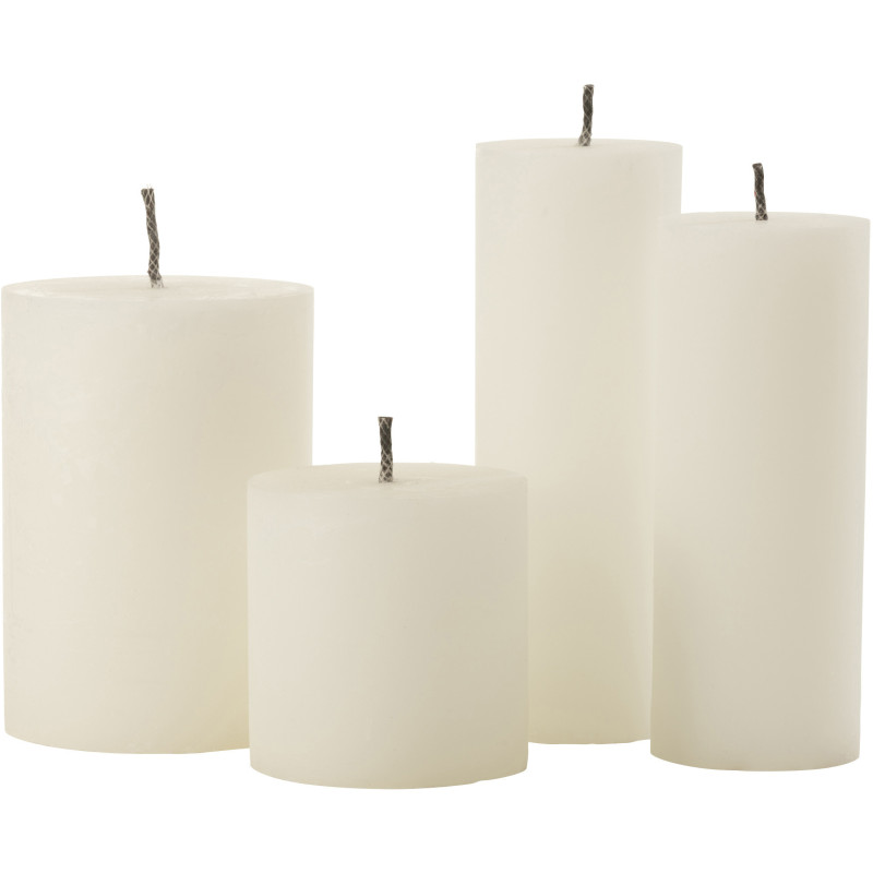 Bougie d'extérieur Pilier en Blanc 50 heures Hauteur 28 cm J-Line - 2