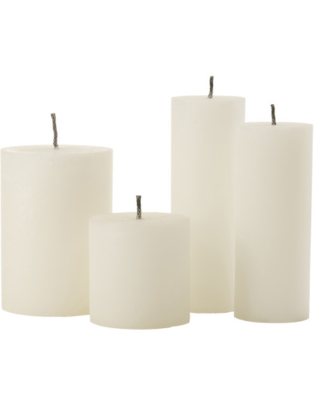 Bougie d'extérieur Pilier en Blanc 50 heures Hauteur 28 cm J-Line - 2