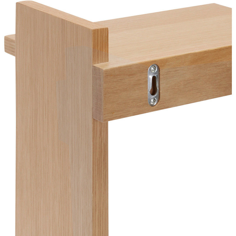 Étagère murale moderne 2 niveaux en Bois MDF Naturel Effet chêne Forma - 3
