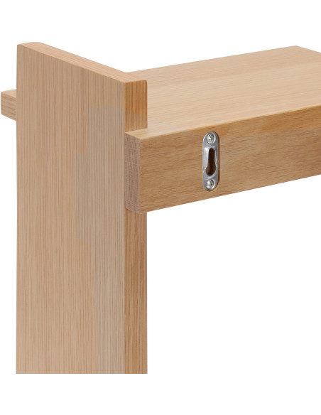 Étagère murale moderne 2 niveaux en Bois MDF Naturel Effet chêne Forma - 3