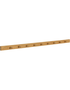 Grand Porte manteaux moderne 9 crochets 100 cm en Bois MDF Naturel Placage chêne Cosplay - 2