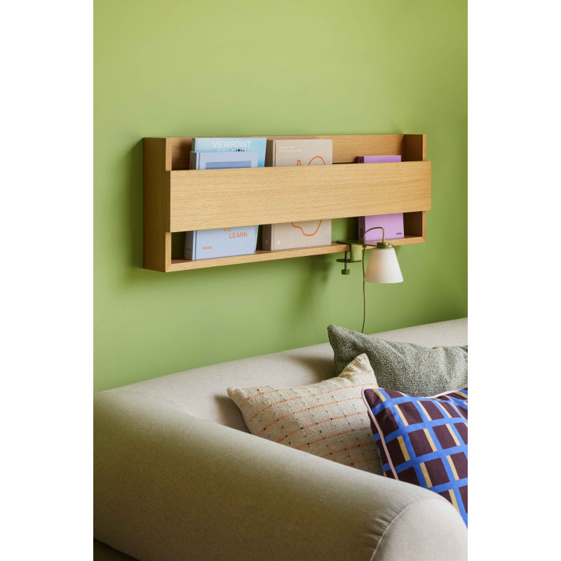 Grand Range magazines moderne 100 cm en Bois MDF Naturel Placage chêne Gap - 1