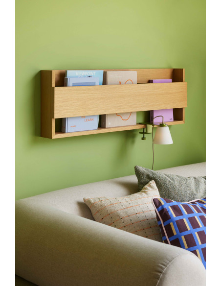 Grand Range magazines moderne 100 cm en Bois MDF Naturel Placage chêne Gap - 1