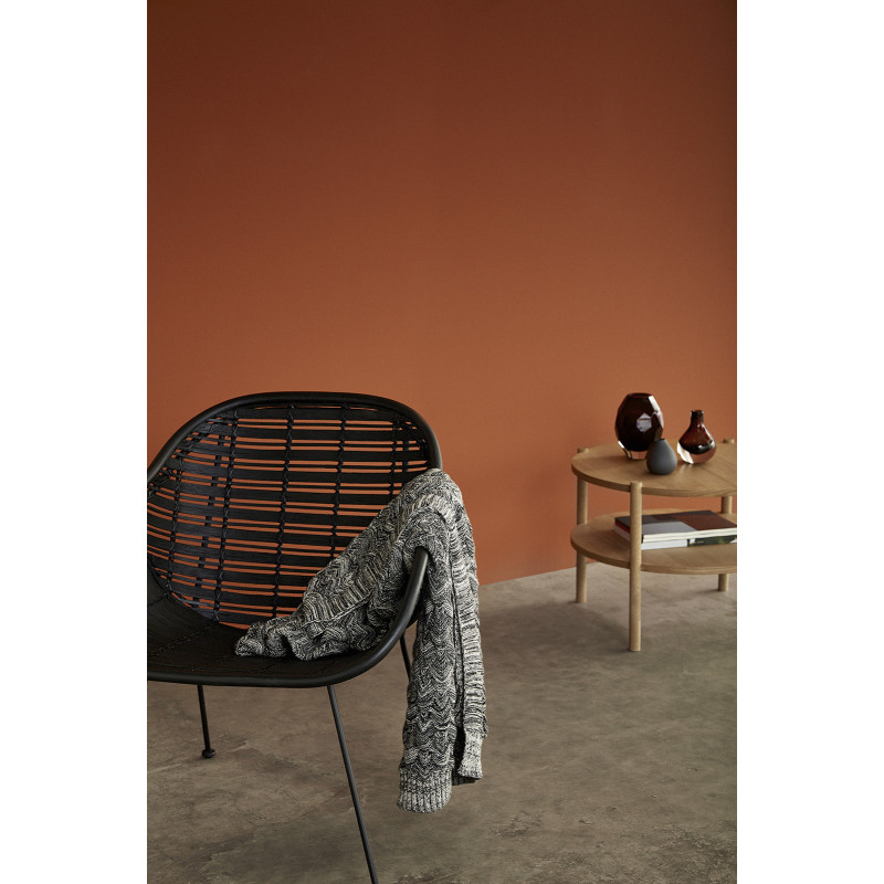 Vase moderne Rond Hauteur 17 cm en Verre soufflé Rouge bordeaux Facet - 2