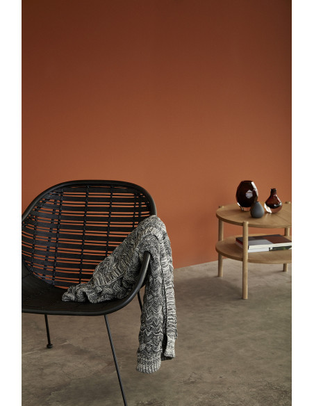 Vase moderne Rond Hauteur 17 cm en Verre soufflé Rouge bordeaux Facet - 2