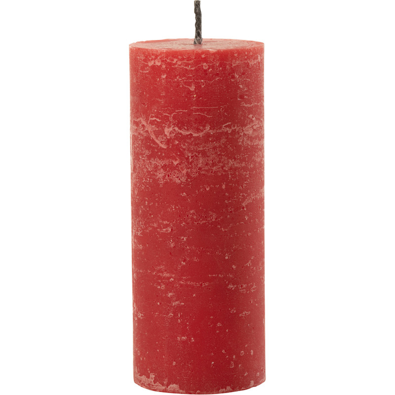Bougie d'extérieur Pilier en Rouge 45 heures Hauteur 25 cm J-Line - 1
